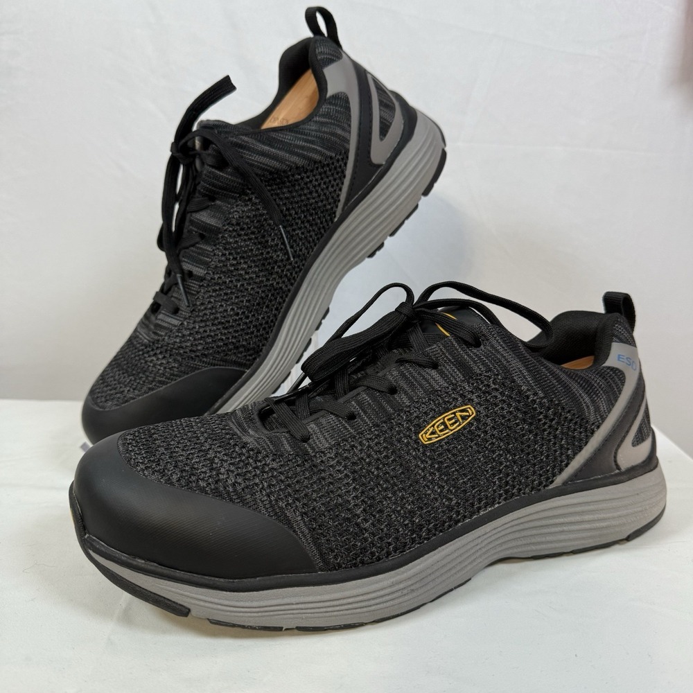 KEEN Women's Low-Cut Sparta Alloy-Toe ESD Work Shoes Black/Grey-Flannel Size 8.5 - Picture 2 of 10